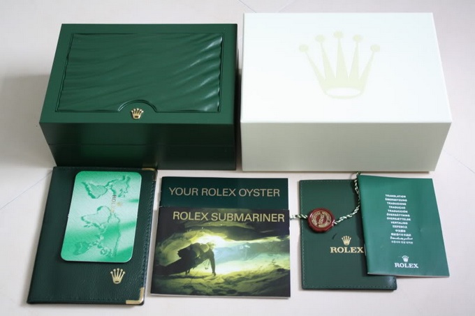 NEW Original Rolex Green Wave Watch Box & Luxury Rolex Booklet